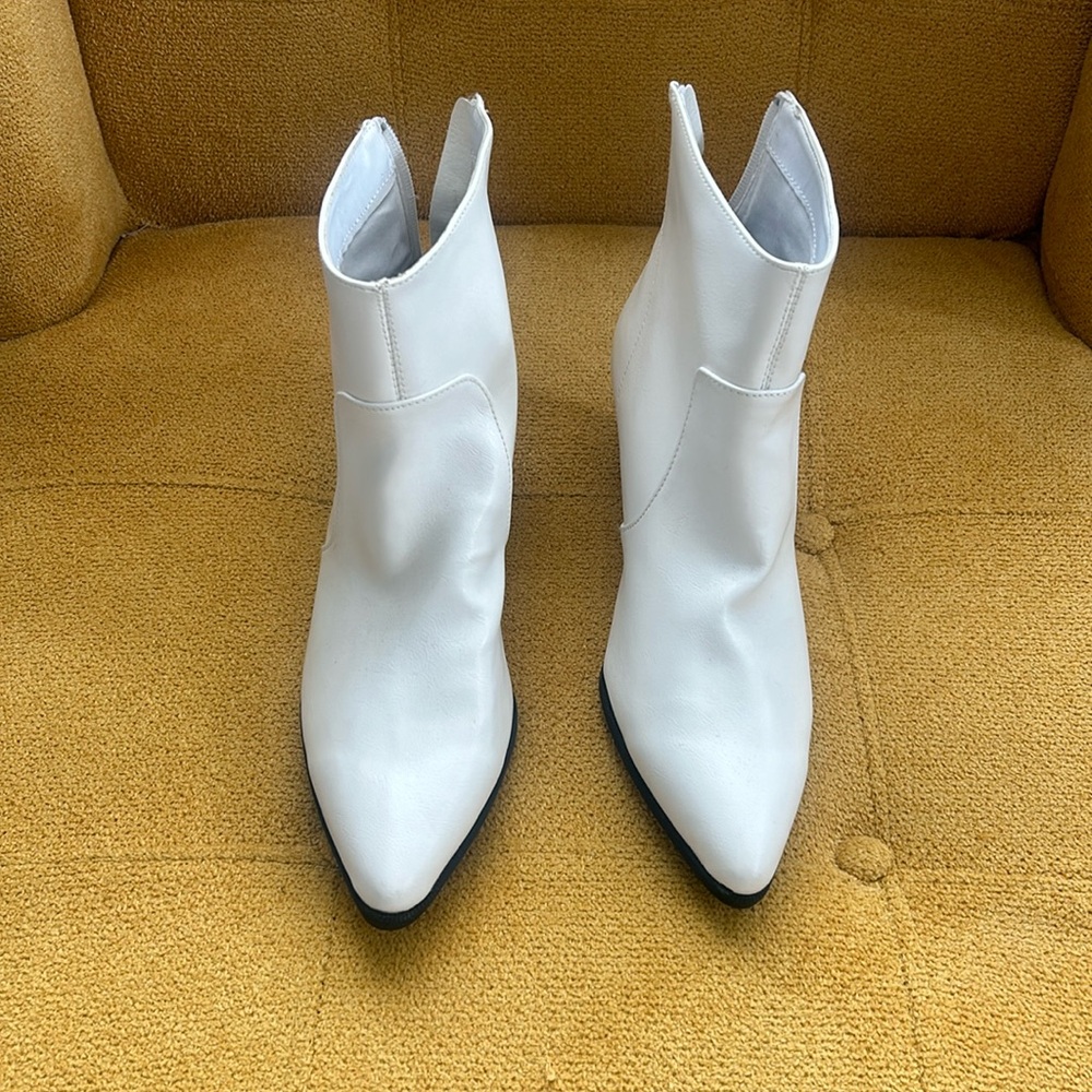 Elegant White Ankle Booties